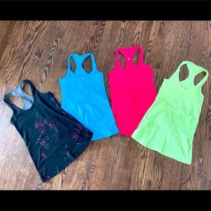 Lululemon Cool Racerback Tanks lot of 4 size 4